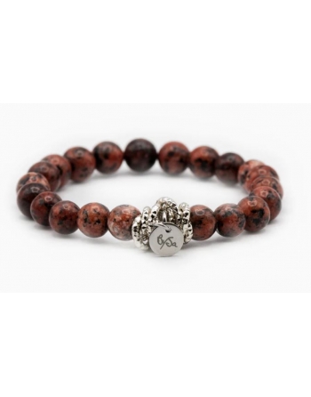 Bracelet jaspe bordeaux Bysa