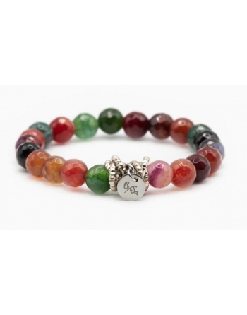 Bracelet agate multicolore...